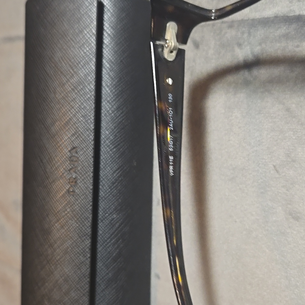 Prada Tortoise Rectangular Eyeglasses With Case - image 8